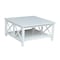 International Concepts Square Hampton  Coffee Table, 36 W, 36 L, 18 in H, Wood, White OT08-70SC - alternate 1
